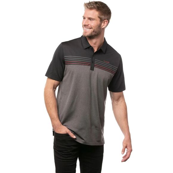 Travis Mathew Other - Travis Mathew Cainsville Polo Shirt Mens Large Gray/Black Striped Collared Golf
